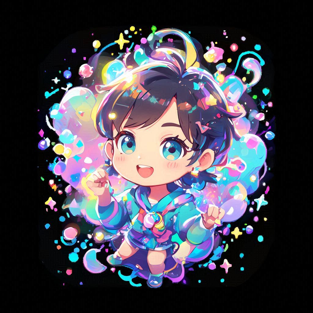 A vibrant, dreamy aesthetic scene with soft neon glows, glossy highlights, floating sparkles, and smooth pastel gradients. Highly polished, playful, and slightly surreal. Bold color pops, gentle lens‑flare lighting, and crisp outlines. Cute decorative elements drifting around the subject, with a fun, magical, upbeat mood.. Image 2 of 2